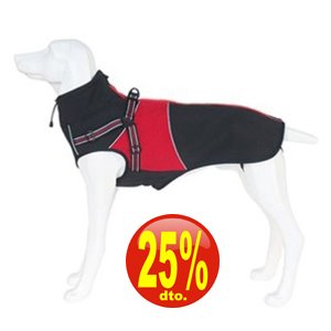 ABRIGO NEOPRENO NEGRO/ROJO 46 cm. XL